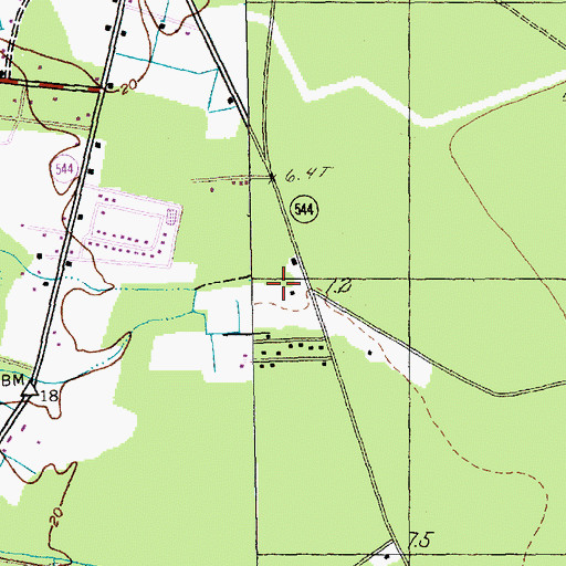 Topographic Map of Calvary Christian School, SC