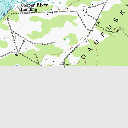 Topographic Map of Daufuskie Island Elementary School, SC