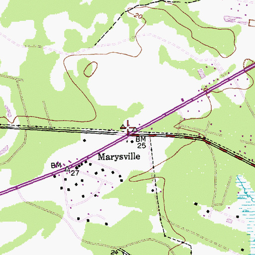 Topographic Map of Pawley's Island Montessori School, SC