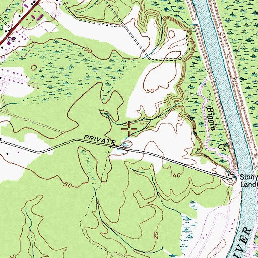 Topographic Map of Berkeley Intermediate School, SC