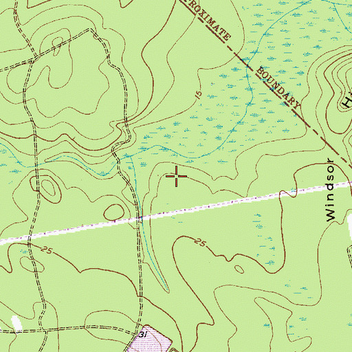 Topographic Map of Windsor Hill Elementary School, SC