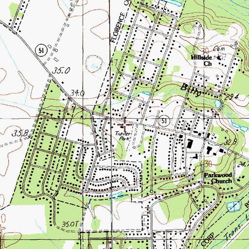 Topographic Map of Christian Assembly School, SC