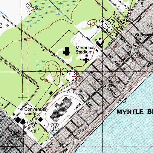 Topographic Map of Chabad Academy of Myrtle Beach, SC