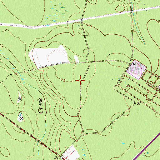 Topographic Map of Fort Dorchester High School, SC