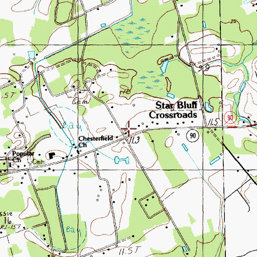 Topographic Map of North Myrtle Beach Christian School, SC