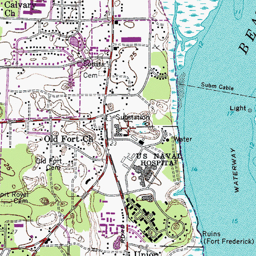 Topographic Map of Webster University, SC