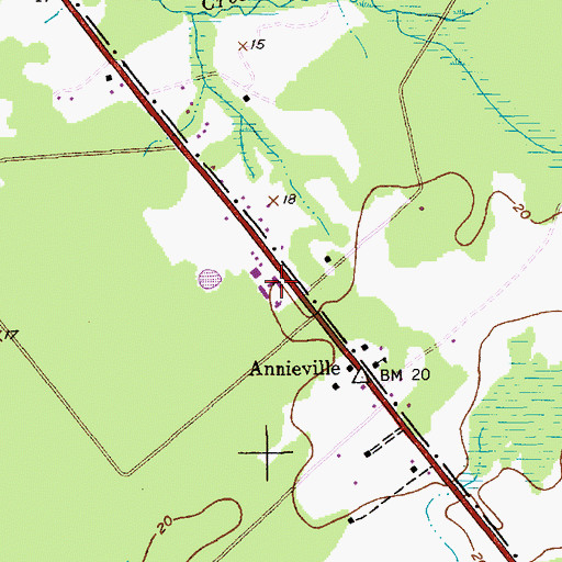 Topographic Map of Carvers Bay High School, SC