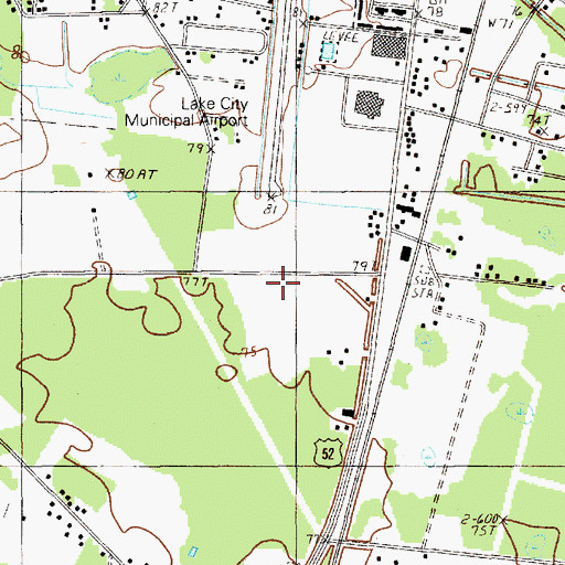 Topographic Map of Lake City Church of Christ School, SC