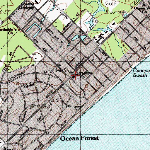 Topographic Map of Saint Phillip's Lutheran Kindergarten, SC