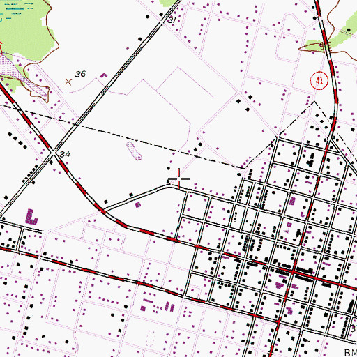 Topographic Map of Andrews Christian School, SC