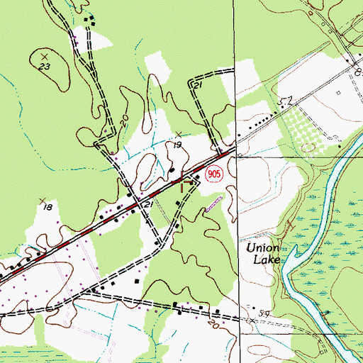 Topographic Map of A Touch of Christ Christian School, SC