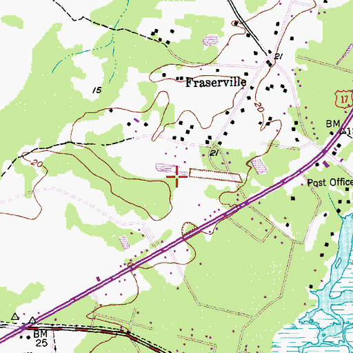 Topographic Map of Lowcountry Day School, SC