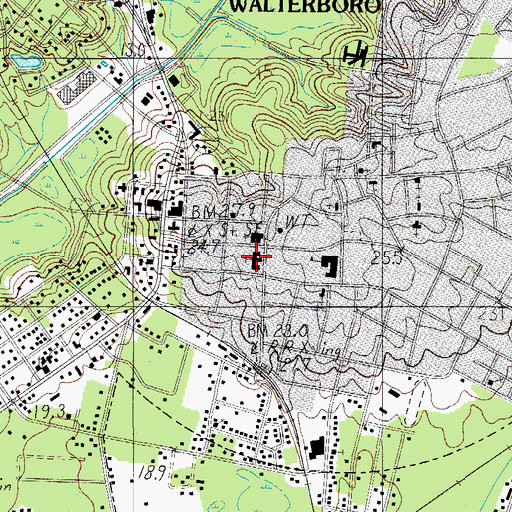 Topographic Map of First Baptist Kindergarten, SC