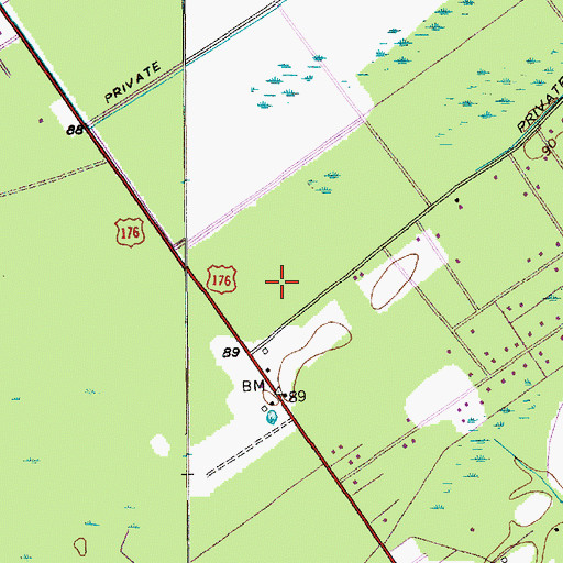 Topographic Map of Cane Bay Elementary School, SC
