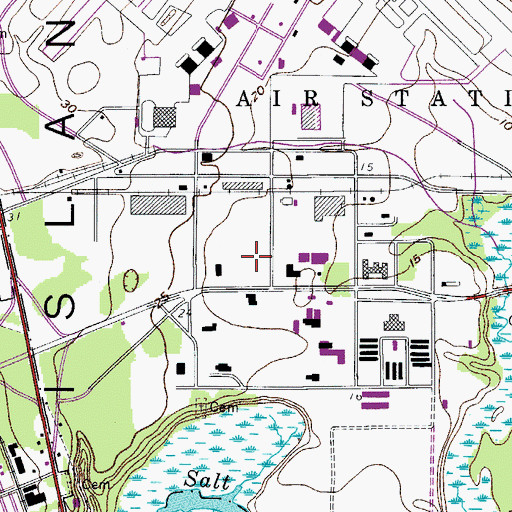 Topographic Map of Park University - Beaufort - Marine Corps Air Station, SC