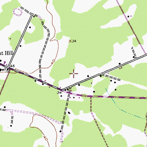 Topographic Map of Pleasant Hill Elementary, SC