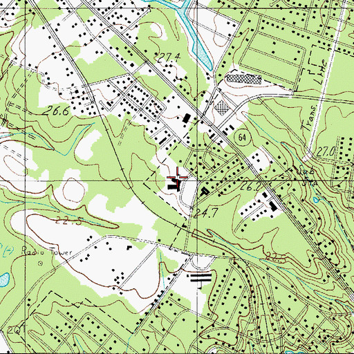 Topographic Map of Forest Circle Middle School, SC