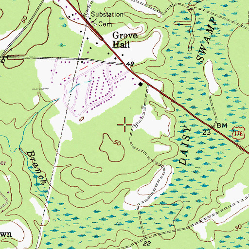Topographic Map of Devon Forest Elementary School, SC