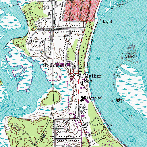 Topographic Map of Technical College of Low Country, SC