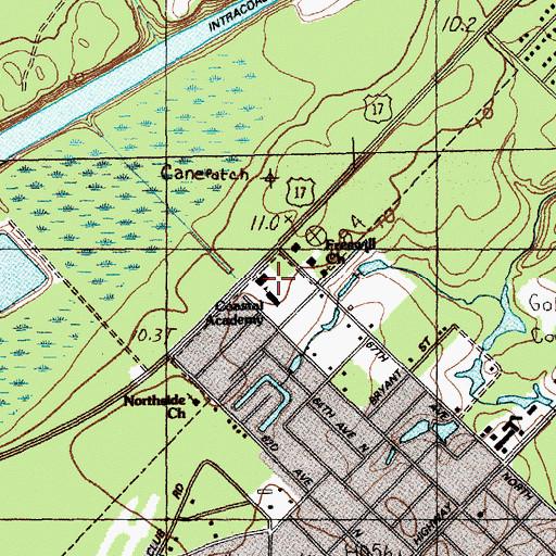 Topographic Map of Horry Georgetown Technical College, SC