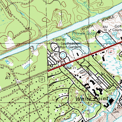 Topographic Map of Risen Christ Lutheran School, SC