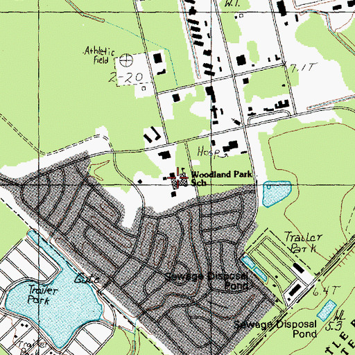 Topographic Map of Horry - Georgetown Technical College, SC