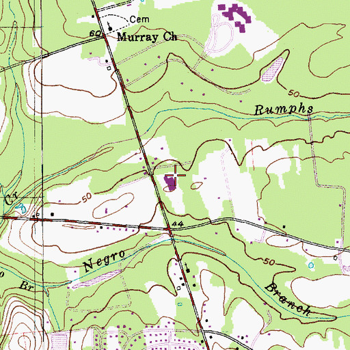 Topographic Map of Pinewood Preparatory School, SC