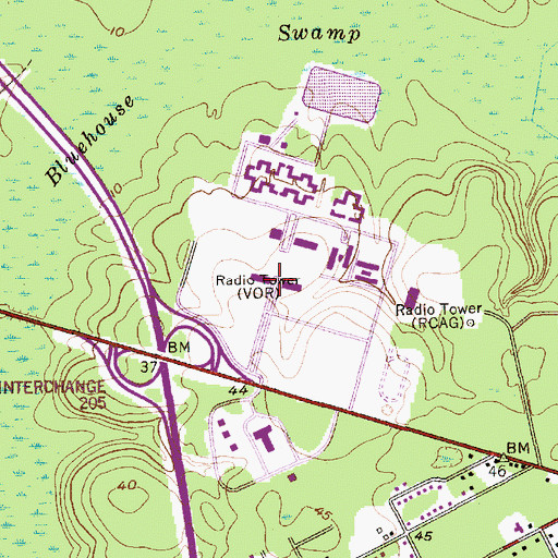 Topographic Map of Charleston Southern University, SC