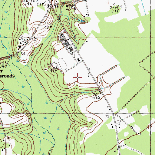 Topographic Map of Hannah Pamplico Elementary / Middle School, SC