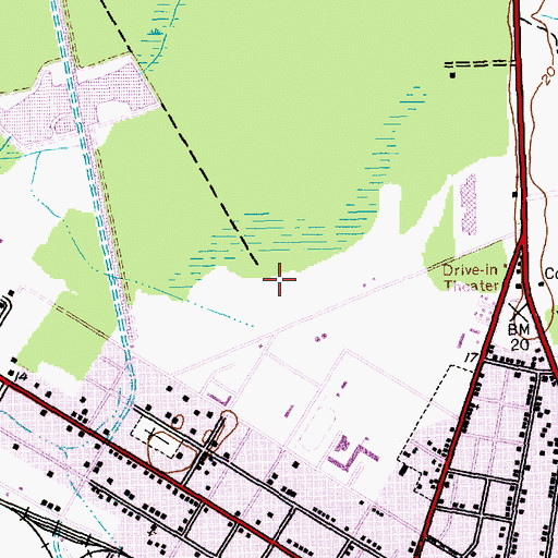 Topographic Map of Georgetown Middle School, SC