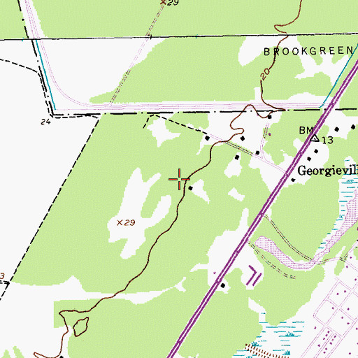 Topographic Map of Waccamaw Middle School, SC