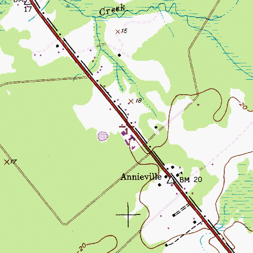 Topographic Map of Carvers Bay Middle School, SC