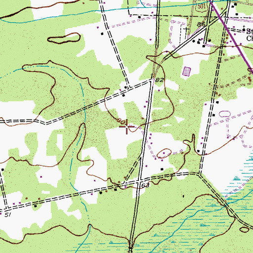 Topographic Map of Aynor Elementary School, SC