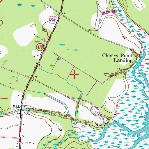 Topographic Map of Okatie Elementary School, SC
