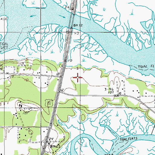 Topographic Map of Whale Branch Middle School, SC