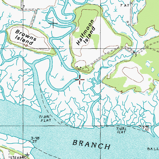 Topographic Map of Whale Branch Elementary School, SC