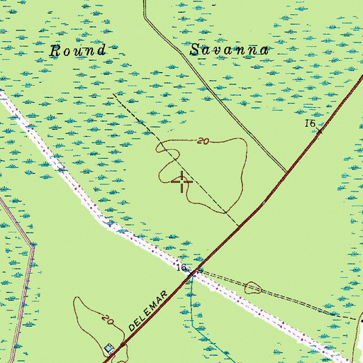 Topographic Map of Ashley Ridge High School, SC