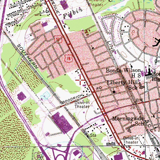 Topographic Map of Boykin Academy of Performing Arts, SC