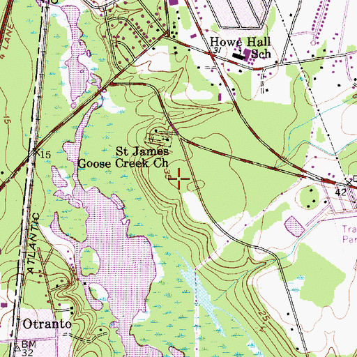 Topographic Map of Goose Creek Primary School, SC