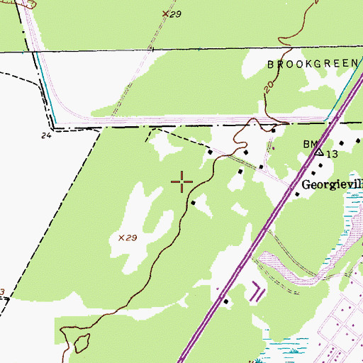 Topographic Map of Waccamaw Intermediate School, SC