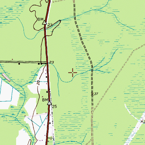 Topographic Map of Palmetto Bays Elementary School, SC