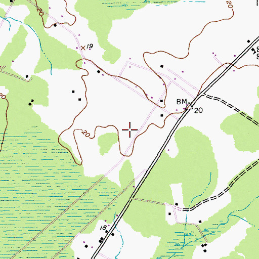 Topographic Map of Saint James High School, SC