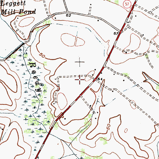 Topographic Map of Creek Bridge High School, SC