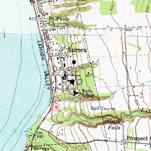 Topographic Map of Barler Music Hall, NY