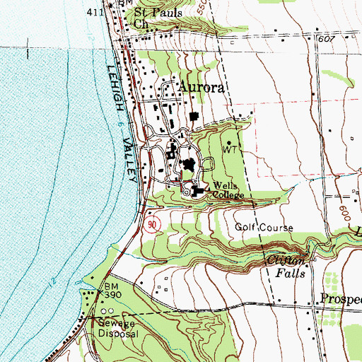 Topographic Map of Zabriskie Hall of Sciences, NY