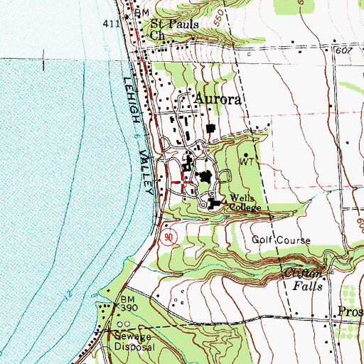 Topographic Map of Cleveland Hall of Languages, NY