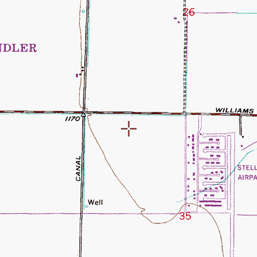 Topographic Map of Glenview Estates, AZ