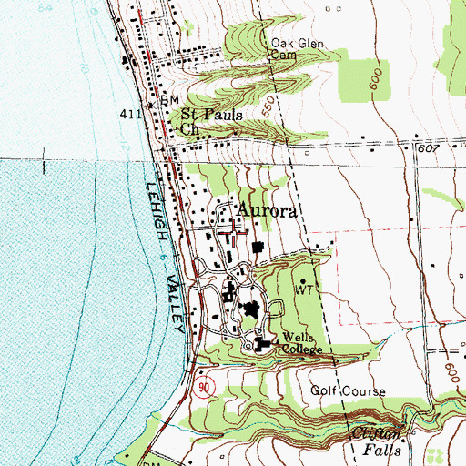 Topographic Map of Dodge Residence Hall, NY