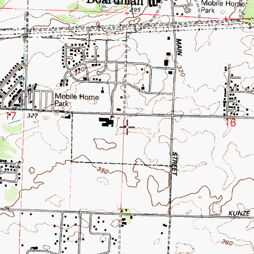 Topographic Map of Windy River Elementary School, OR