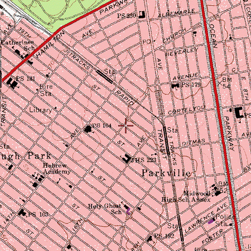 Topographic Map of Windsor Theater (historical), NY